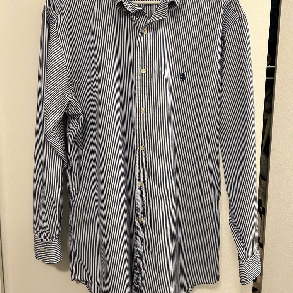 Polo by Ralph Lauren Blue and White Dress Shirt